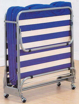 SINGLE ZODIAC FOLDING BED INCLUDING 75MM MATTRESS - SILVER