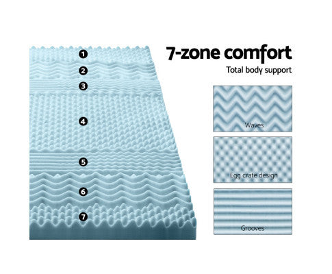 SALOME KING SIZE COOL GEL MEMORY FOAM MATTRESS TOPPER WITH BAMBOO COVER (80mm)