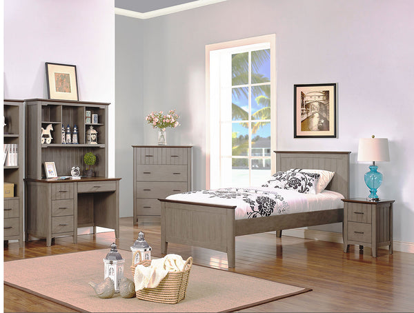 BONAVICH (5204) SINGLE OR KING SINGLE 4 PIECE BEDROOM SUITE WITH DESK & HUTCH - AS PICTURED