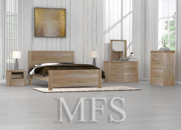 QUEEN GEORGIA BED FRAME - SAND DUNE