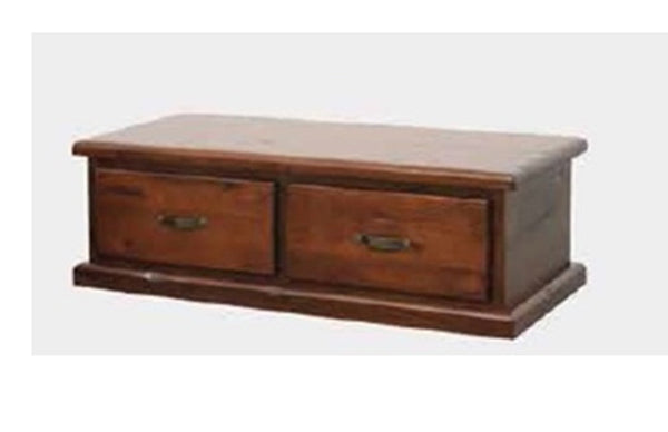SPRING 1270 2 DRAWER COFFEE TABLE - 1270(W) X 700(D)- ROUGH SAWN (1092)