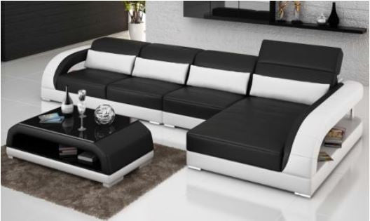 DANLILY (G8016C) CHAISE LOUNGE + COFFEE TABLE - CHOICE OF LEATHER AND ASSORTED COLOURS AVAILABLE