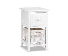 2 PCS JOSEPHINE 1 DRAWER BEDSIDE TABLE - WHITE