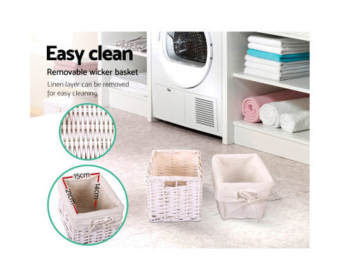 2 PCS JOSEPHINE 1 DRAWER BEDSIDE TABLE - WHITE