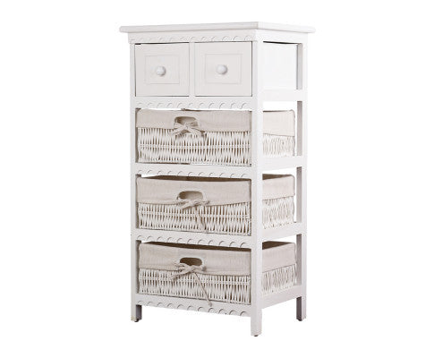 SOLANA 2 DRAWER/ 3 BASKET STORAGE CABINET - AS PICTURED