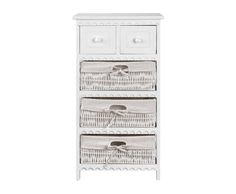 SOLANA 2 DRAWER/ 3 BASKET STORAGE CABINET - AS PICTURED