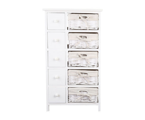 SOLANA 5 DRAWER/ 5 BASKET STORAGE CABINET - AS PICTURED