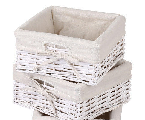 SOLANA 5 DRAWER/ 5 BASKET STORAGE CABINET - AS PICTURED