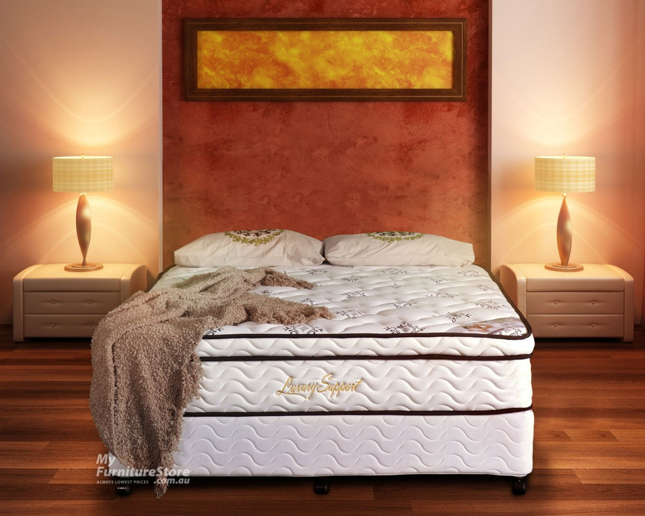 SINGLE LUXURY SUPPORT (AUSSIE MADE) ENSEMBLE BASE ONLY - WHITE