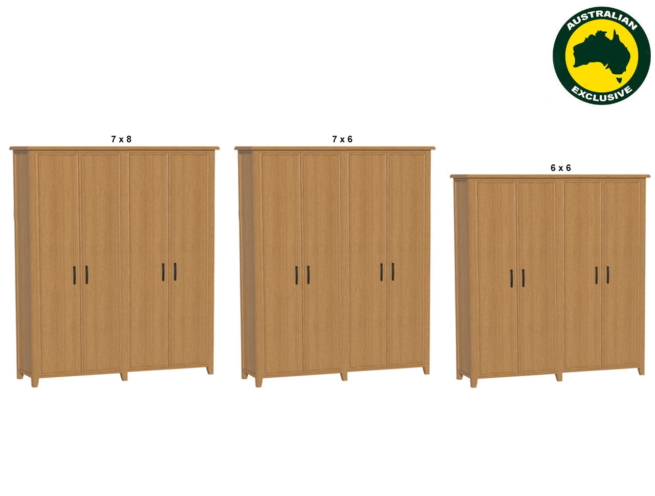 SYDNEYSIDE (AUSSIE MADE) PANTRY PIGEON PAIRED COLLECTION - TASSIE OAK COMBINATION - ASSORTED STAINED COLOURS - STARTING FROM $3199