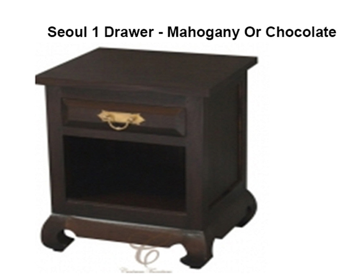 SEOUL/SHANGHAI 3 DRAWER BEDSIDE WITH RING HANDLE - ASSORTED COLOURS - STARTING FROM $299