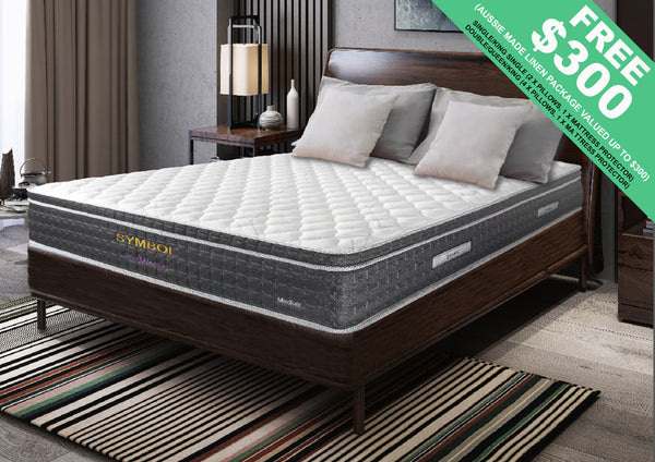 QUEEN SHINE EURO TOP POCKET SPRING MATTRESS WITH GEL MEMORY FOAM - MEDIUM