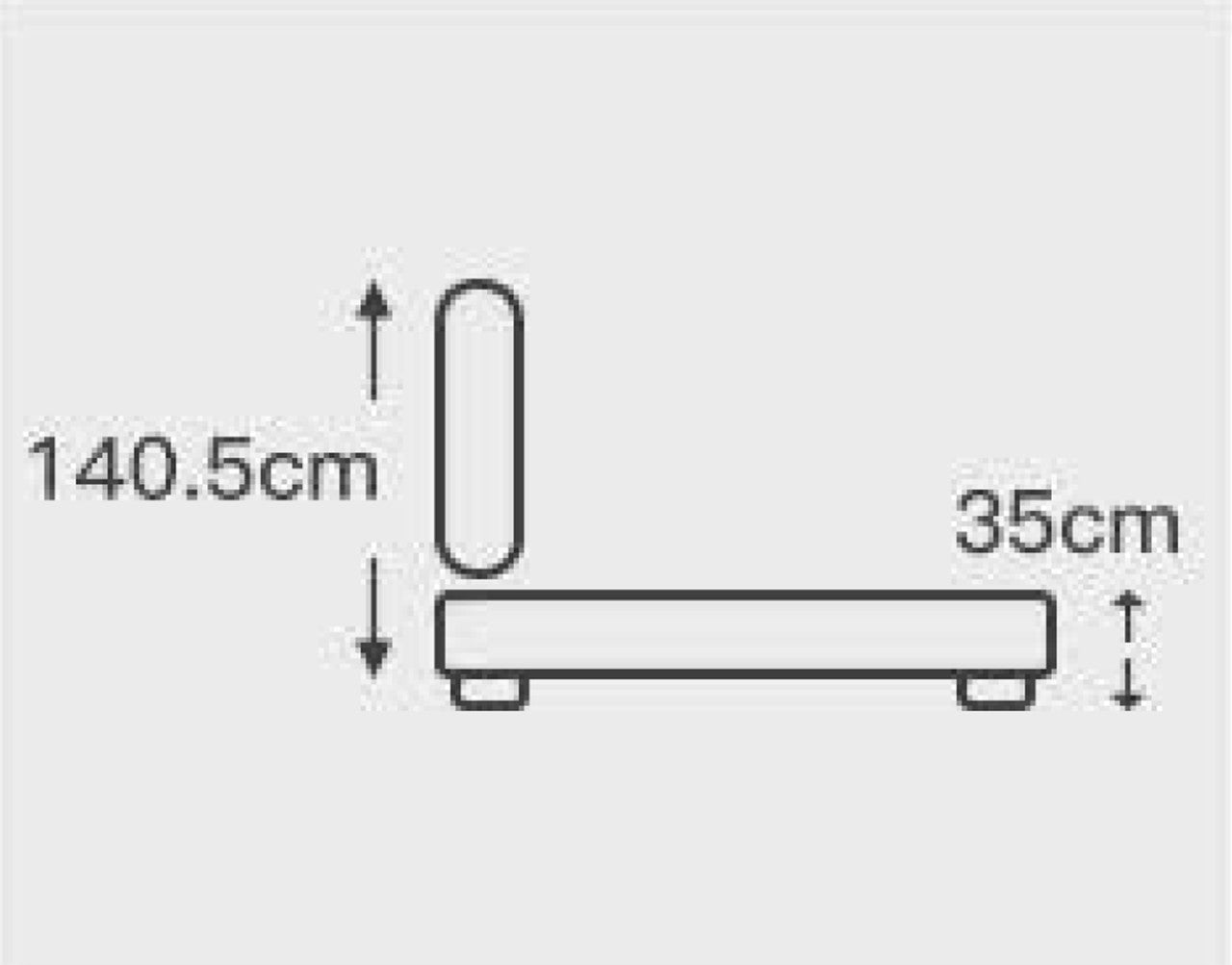 KING SINGLE BAKERSFIELD LEATHERETTE / LINEN / VELVET BED - ASSORTED COLORS AVAILABLE