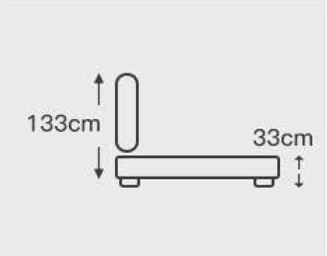 DOUBLE ALAMDEDA LEATHERETTE / LINEN / VELVET BED - ASSORTED COLOURS