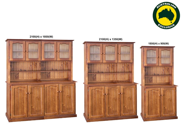 SNORKEL (AUSSIE MADE) BUFFET AND HUTCH COLLECTION - ASSORTED STAINED COLOURS