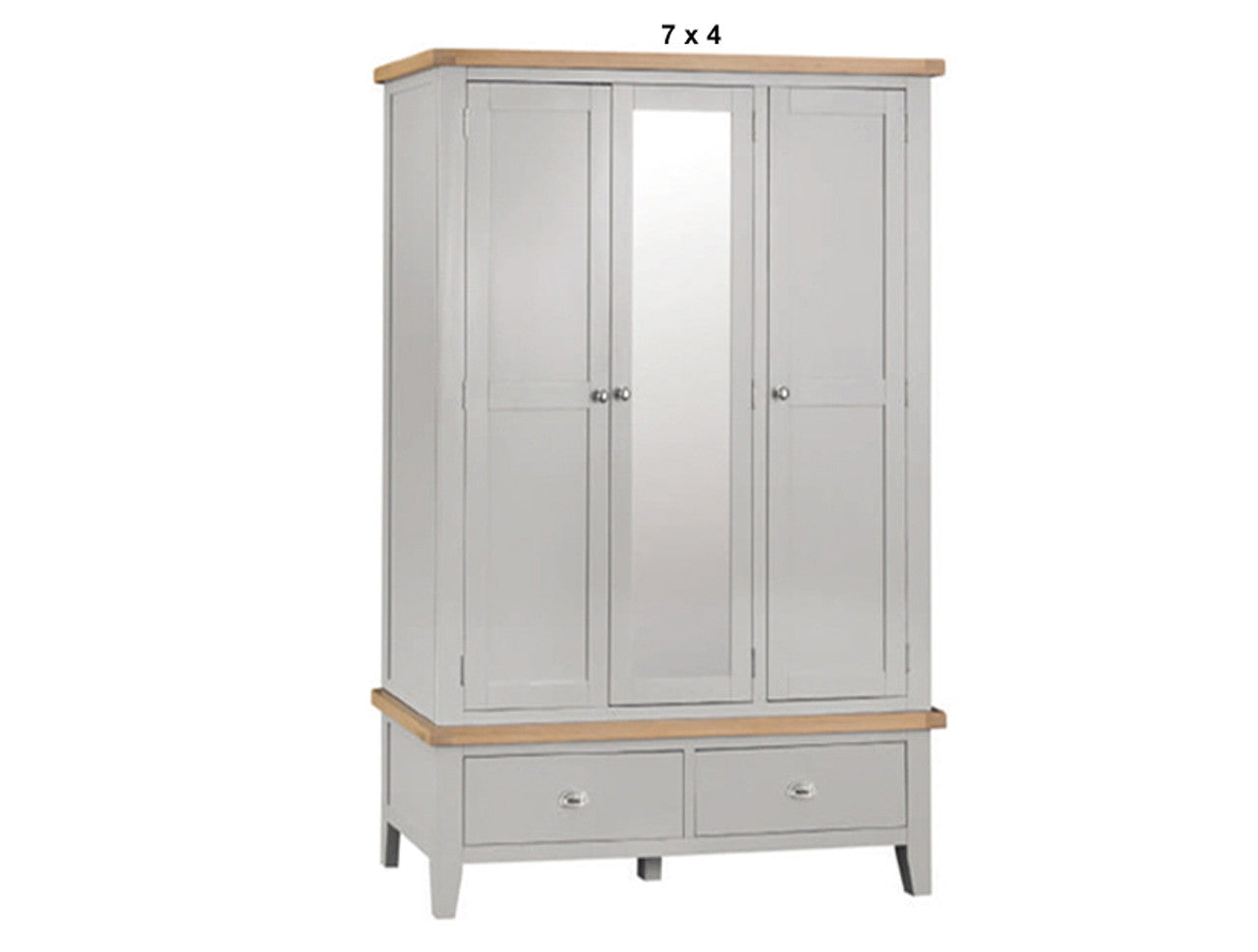 SPENCER (AUSSIE MADE) 3 DOOR / 2 DRAWER WARDROBE WITH MIRROR COLLECTION - ASSORTED PAINTED / STAINED COLOURS - STARTING FROM $2299