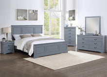 KING SPINNAKER 4 PIECE (TALLBOY) BEDROOM SUITE - GREY