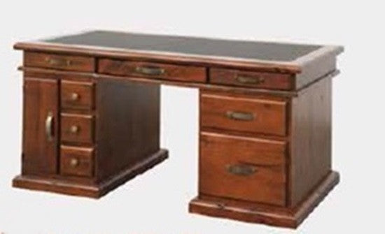 SPRING COMPUTER DESK - 1600(W) X 830(D) - ROUGH SAWN (1096)