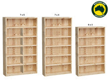 SUSAN (AUSSIE MADE) STANDARD HIGHLINE BOOKCASE WITH 40MM FACINGS COLLECTION - ASSORTED STAINED COLOURS - STARTING FROM $649