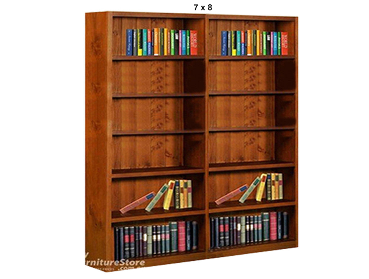 SUSSIE (AUSSIE MADE) LARGE HIGHLINE BOOKCASE COLLECTION - ASSORTED STAINED COLOURS - STARTING FROM $1199