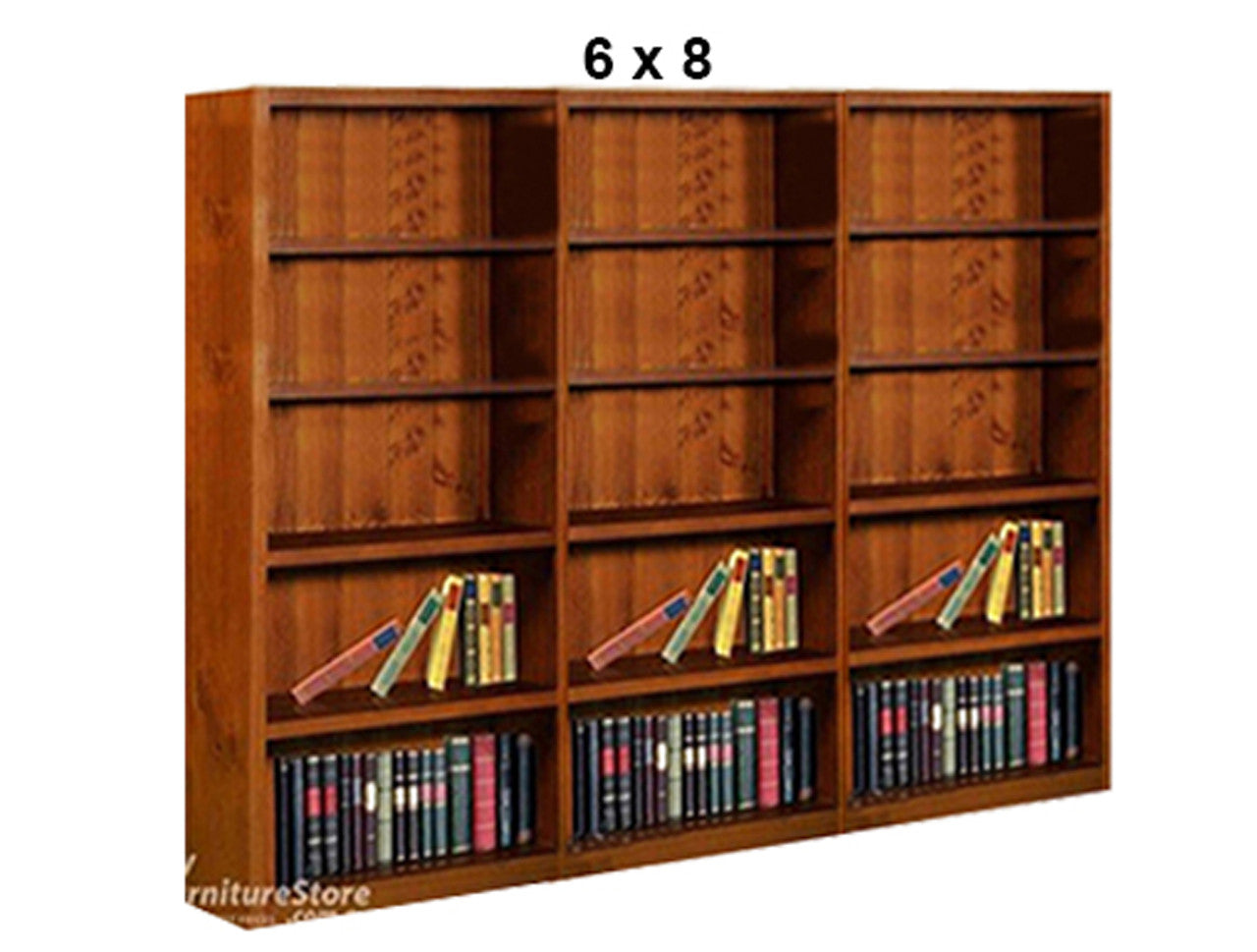 SUSSIE (AUSSIE MADE) TRIPLE HIGHLINE BOOKCASE COLLECTION - (3 SECTION) - ASSORTED STAINED COLOURS - STARTING FROM $1799