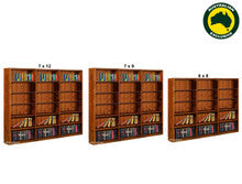SUSSIE (AUSSIE MADE) TRIPLE HIGHLINE BOOKCASE COLLECTION - (3 SECTION) - ASSORTED STAINED COLOURS - STARTING FROM $1799