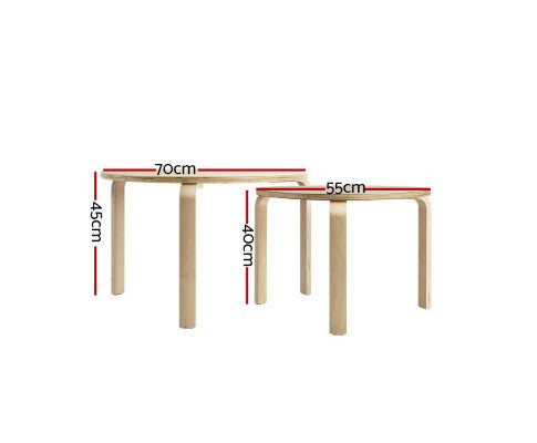 MORLEY NEST OF 2 TABLES - WOODEN