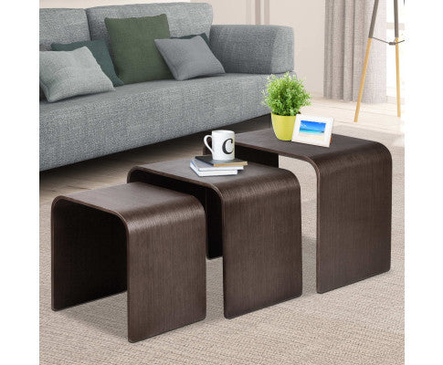 DHARMA 3-PIECE NEST OF TABLES SET - WALNUT