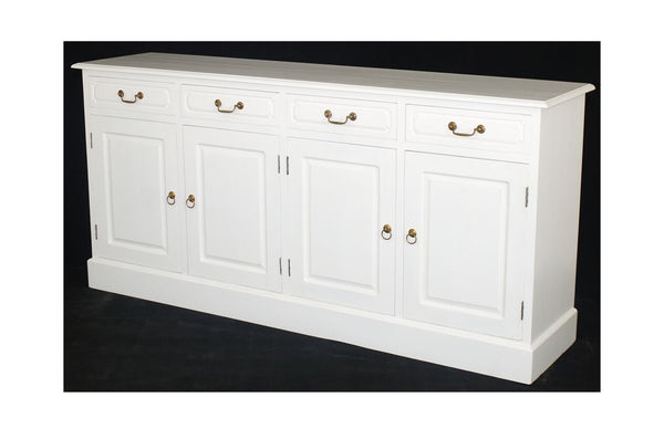 TASMANIA (SB 404 PN) 4 DOOR 4 DRAWER BUFFET -800(H) X 1900(W) - WHITE