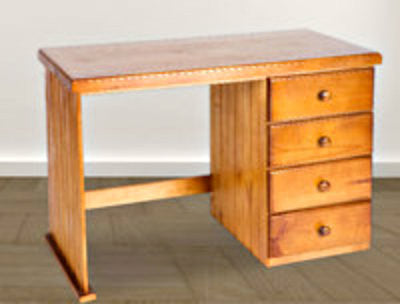 MACQUARIE (AUSSIE MADE) LARGE 4 DRAWER DESK - 1600(W) x 600(D) - ASSORTED COLOURS