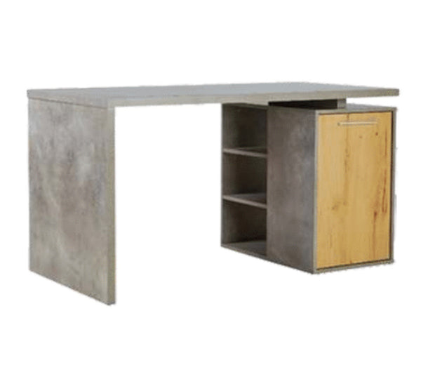 ARTHUR WRITING DESK - CEMENT / OAK