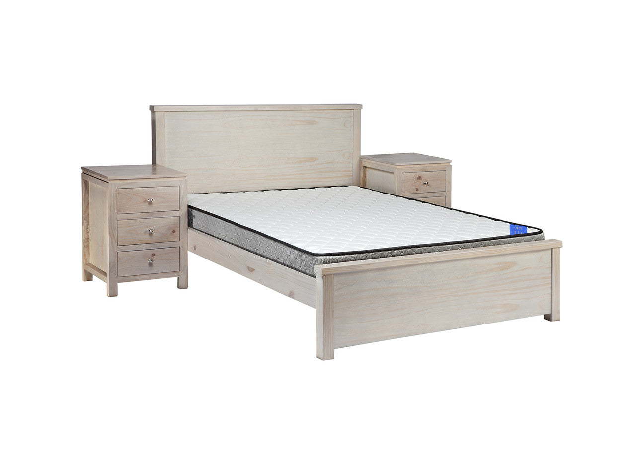 QUEEN (AUSSIE MADE) OZARK TIMBER BED - ASSORTED PAINTED COLOURS