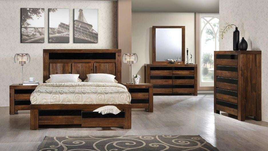 TOLEDO (AUSSIE MADE) QUEEN 6 PIECE (THE LOT ) BEDROOM SUITE - ASSORTED COLOURS