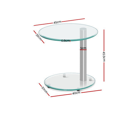 CALLISTO ROUND GLASS COFFEE TABLE - AS PICTURED