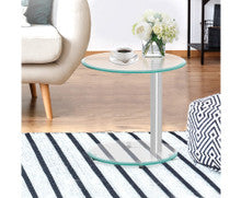 CALLISTO ROUND GLASS COFFEE TABLE - AS PICTURED