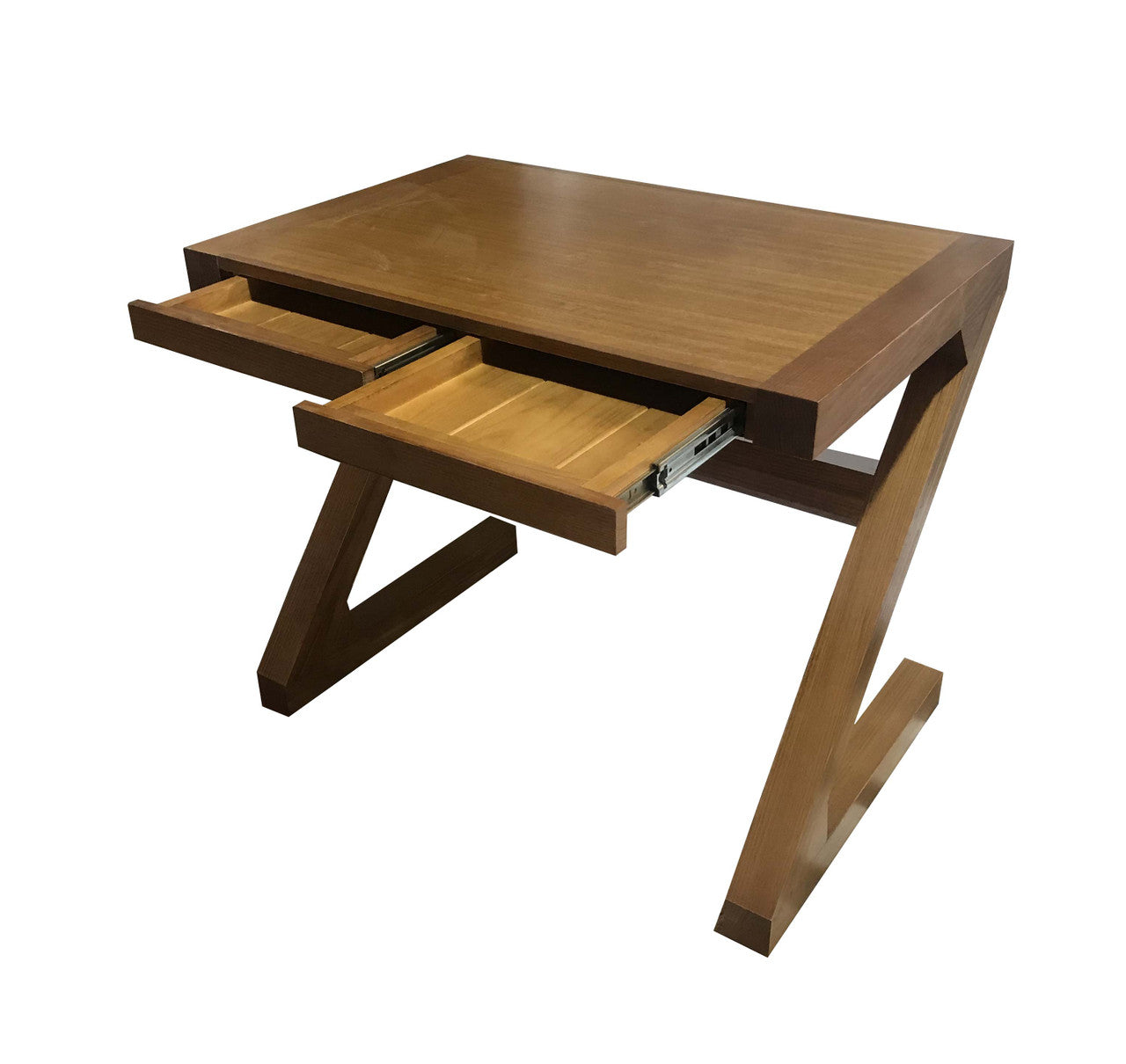 Z (AUSSIE MADE) DESK WITH 2 DRAWERS - TASSIE OAK - 1200(W) X 600(D) - ASSORTED COLOURS