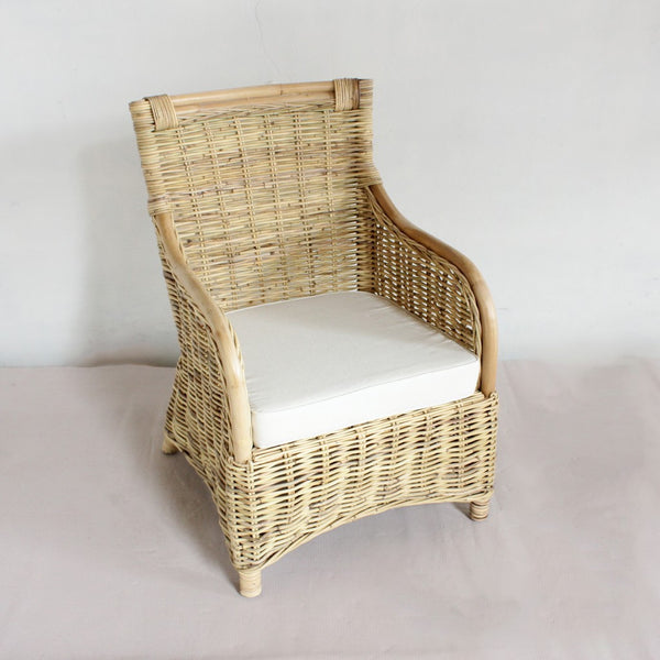 TORINO RATTAN CHAIR WITH CUSHION - NATURAL