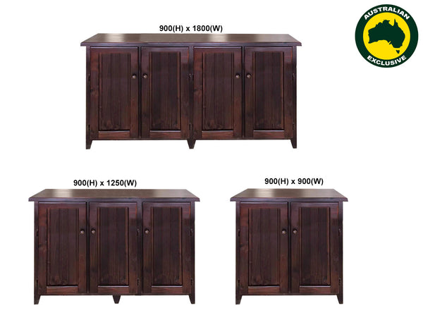 TOTTENHAM (AUSSIE MADE) FULL DOOR BUFFET COLLECTION - ASSORTED STAINED COLOURS