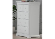 TUDOR (CUSTOM MADE) 5 DRAWER (2 OVER 3) TALLBOY - ASSORTED COLOURS