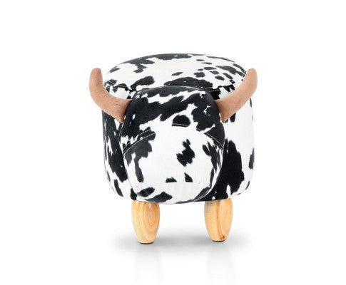 COW ANIMAL KIDS STOOL - BLACK & WHITE