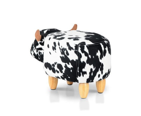 COW ANIMAL KIDS STOOL - BLACK & WHITE