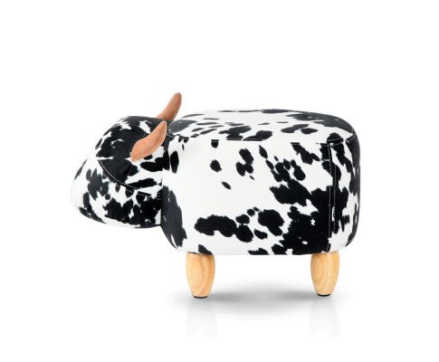 COW ANIMAL KIDS STOOL - BLACK & WHITE