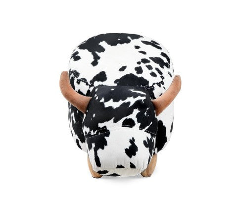 COW ANIMAL KIDS STOOL - BLACK & WHITE