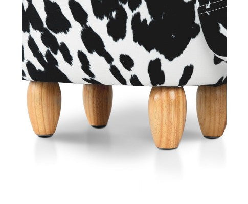 COW ANIMAL KIDS STOOL - BLACK & WHITE
