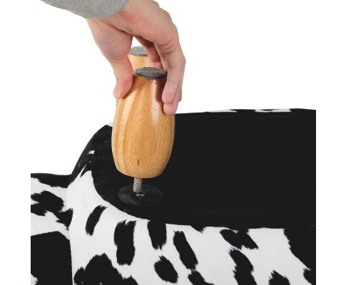 COW ANIMAL KIDS STOOL - BLACK & WHITE