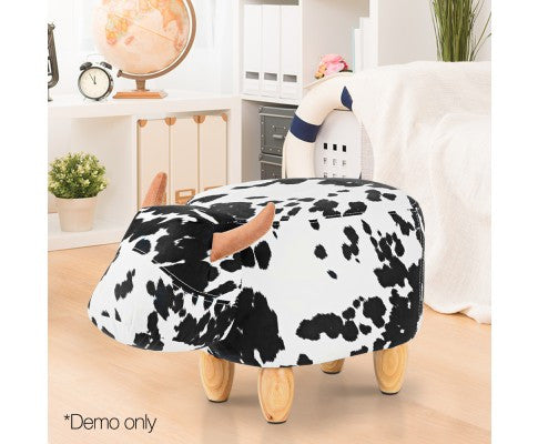 COW ANIMAL KIDS STOOL - BLACK & WHITE