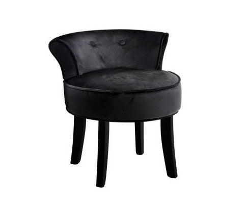 ZORAIDA VANITY STOOL - BLACK