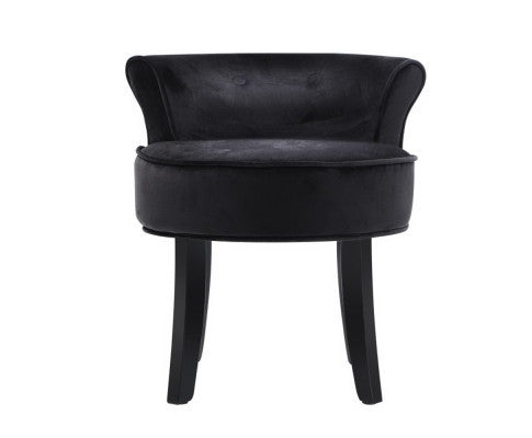 ZORAIDA VANITY STOOL - BLACK