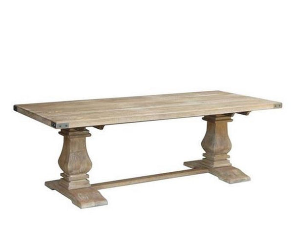 UTAH (UT-002) REFRACTORY DINING TABLE - 2300(L) X 1000(W) - HONEY WASH