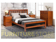 FLETCHER (AUSSIE MADE) DOUBLE OR QUEEN 3 PIECE (BEDSIDE) BEDROOM SUITE - ASSORTED COLOURS